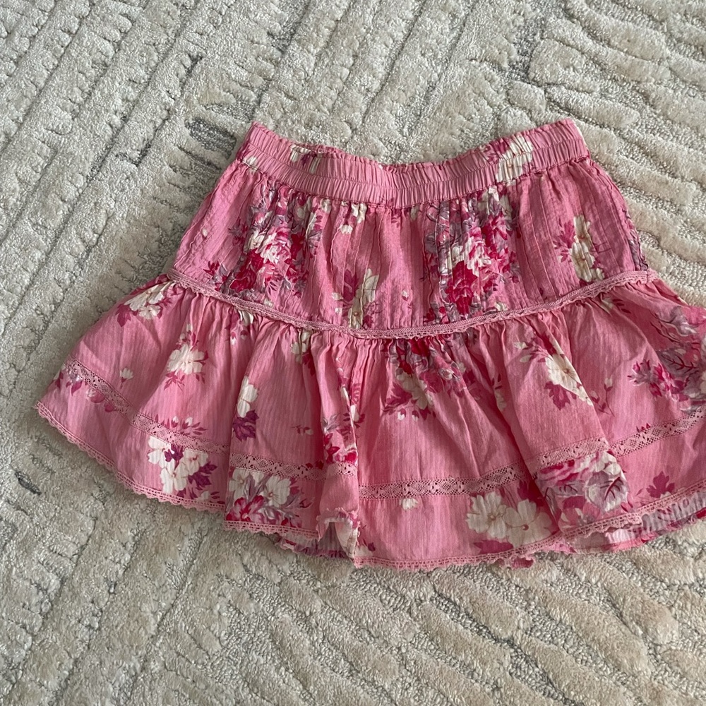 love shack fancy floral skirt